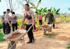 Balapan Gerobak Semangat TNI-Polri di TMMD Sragen